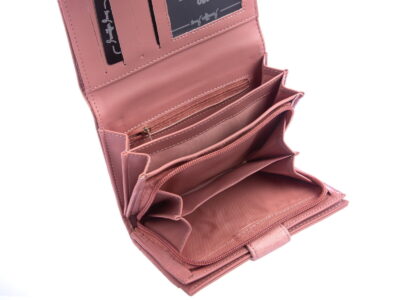 Portmonetka damska w kolorze jasnoróżowym eko skóra Jennifer Jones - obrazek 6