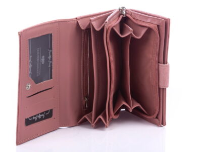 Portmonetka damska w kolorze jasnoróżowym eko skóra Jennifer Jones - obrazek 7