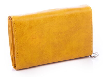 Portmonetka damska w kolorze żółtym eko skóra Jennifer Jones - obrazek 2