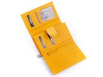 Portmonetka damska w kolorze żółtym eko skóra Jennifer Jones - obrazek 5