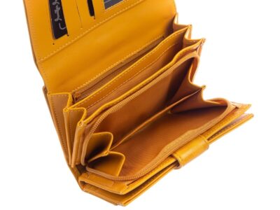 Portmonetka damska w kolorze żółtym eko skóra Jennifer Jones - obrazek 7