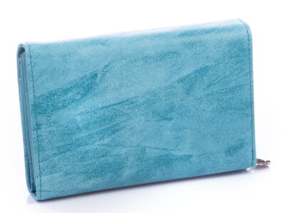 Portmonetka damska w kolorze turkusowym eko skóra Jennifer Jones - obrazek 3
