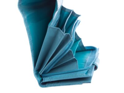 Portmonetka damska w kolorze turkusowym eko skóra Jennifer Jones - obrazek 9