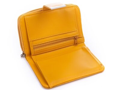 Żółty portfel damski z eko skóry średni Jennifer Jones - obrazek 3