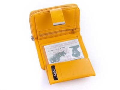 Żółty portfel damski z eko skóry średni Jennifer Jones - obrazek 4