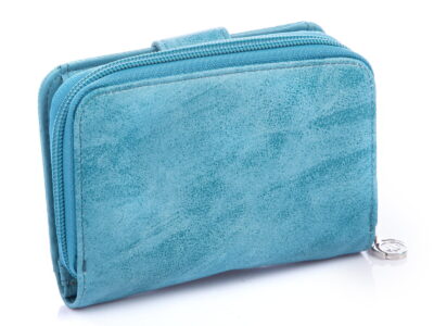 Turkusowy portfel damski z eko skóry średni Jennifer Jones - obrazek 3