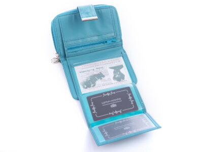 Turkusowy portfel damski z eko skóry średni Jennifer Jones - obrazek 6