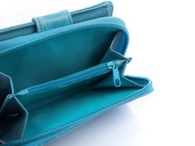 Turkusowy portfel damski z eko skóry średni Jennifer Jones - obrazek 7