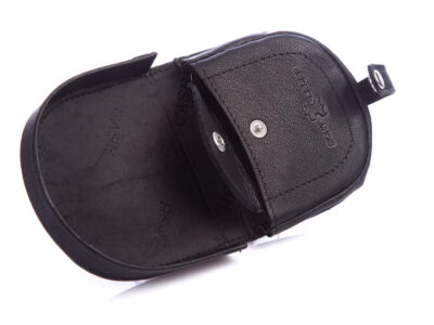 Portfel męski typu podkówka skórzana czarna Cash - obrazek 4