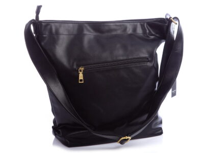 Torebka damska na ramię worek A4 czarna Jennifer Jones - obrazek 4