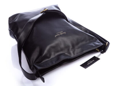 Torebka damska na ramię worek A4 czarna Jennifer Jones - obrazek 7