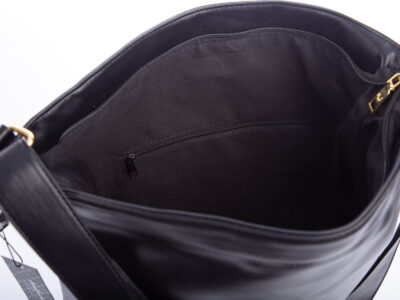 Torebka damska na ramię worek A4 czarna Jennifer Jones - obrazek 9