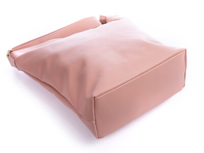 Torebka damska na ramię worek A4 łososiowy róż Jennifer Jones - obrazek 6