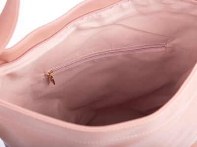 Torebka damska na ramię worek A4 łososiowy róż Jennifer Jones - obrazek 7