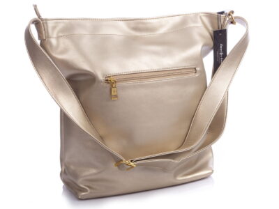 Torebka damska na ramię worek A4 złota Jennifer Jones - obrazek 4