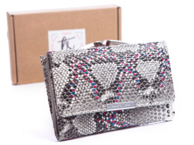 Srebrny portfel damski Jennifer Jones 5282 w pudełku