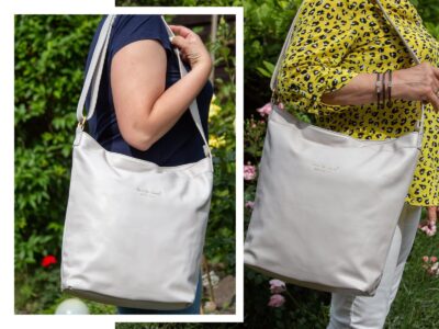 Torebka damska na ramię worek A4 łososiowy róż Jennifer Jones - obrazek 9