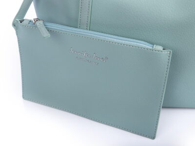 Seledynowa shopperka damska z saszetką Jennifer Jones - obrazek 3