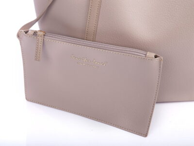 Shopperka damska w kolorze taupe z saszetką Jennifer Jones - obrazek 3