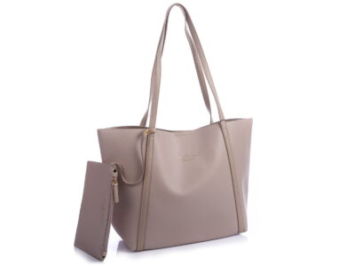 Shopperka damska w kolorze taupe z saszetką Jennifer Jones - obrazek 4