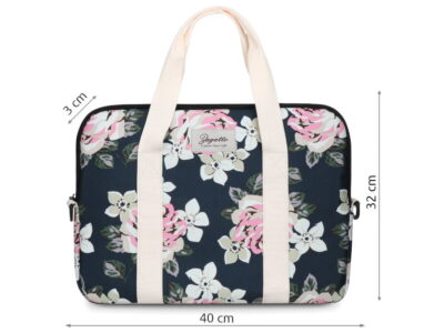 Damska torebka na laptopa 15.6" w kwiaty Zagatto - obrazek 2