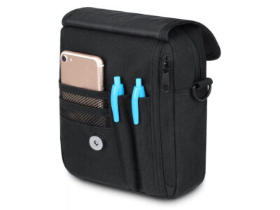 Czarna materiałowa saszetka męska na ramię Zagatto - obrazek 3