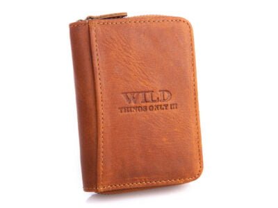 Mały portfel męski brązowy WILD RFID 5511