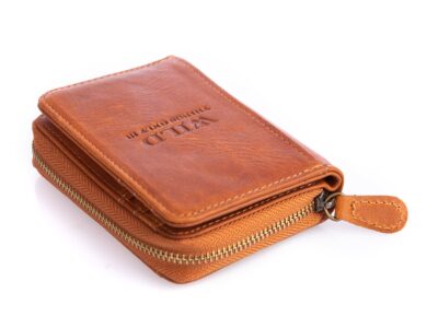Brązowy mały skórzany portfel męski WILD 5511 - obrazek 3