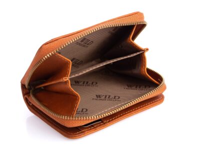 Brązowy mały skórzany portfel męski WILD 5511 - obrazek 6