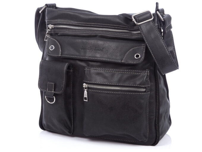 Poszerzana czarna torebka damska Jennifer Jones