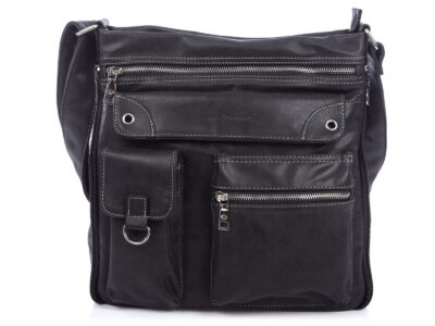 Poszerzana czarna torba damska z dużą ilością kieszonek Jennifer Jones - obrazek 4