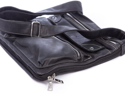 Poszerzana czarna torba damska z dużą ilością kieszonek Jennifer Jones - obrazek 10