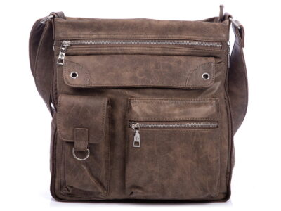 Poszerzana brązowa torba damska z dużą ilością kieszonek Jennifer Jones - obrazek 9