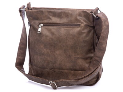 Poszerzana brązowa torba damska z dużą ilością kieszonek Jennifer Jones - obrazek 7