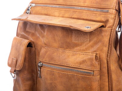 Poszerzana beżowa torba damska z dużą ilością kieszonek Jennifer Jones - obrazek 3