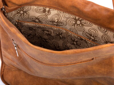 Poszerzana beżowa torba damska z dużą ilością kieszonek Jennifer Jones - obrazek 7