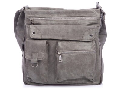 Poszerzana szara torba damska z dużą ilością kieszonek Jennifer Jones - obrazek 4