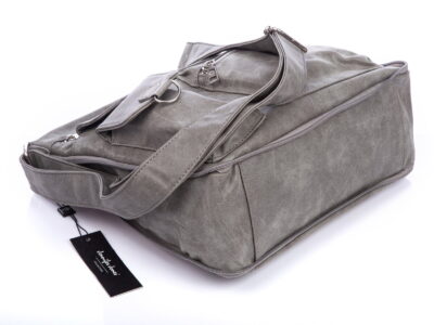 Poszerzana szara torba damska z dużą ilością kieszonek Jennifer Jones - obrazek 6