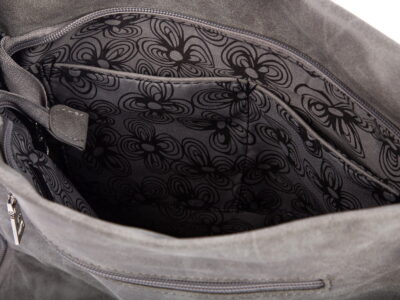 Poszerzana szara torba damska z dużą ilością kieszonek Jennifer Jones - obrazek 9