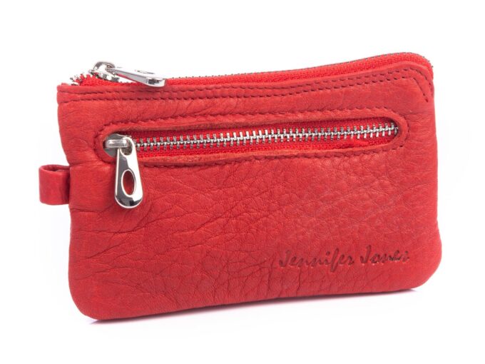 Czerwone skórzane etui na klucze Jennifer Jones