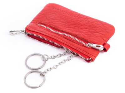 Skórzane etui na klucze czerwone Jennifer Jones - obrazek 3