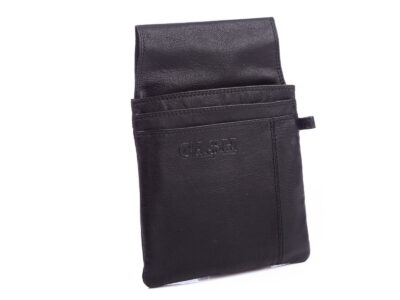 Czarna lekka skórzana kabura na portfel kelnerski CASH