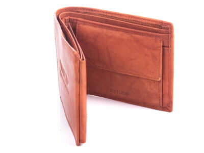 Portfel męski poziomy ze skóry naturalnej brązowy WILD - obrazek 3