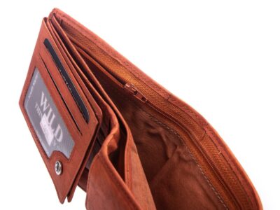 Portfel męski poziomy ze skóry naturalnej brązowy WILD - obrazek 7