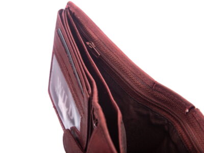 Portfel męski poziomy ze skóry naturalnej ciemny brąz WILD - obrazek 7