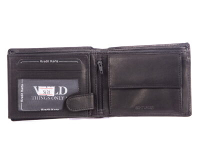 Portfel męski poziomy ze skóry naturalnej czarny WILD - obrazek 3