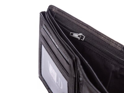 Portfel męski poziomy ze skóry naturalnej czarny WILD - obrazek 6