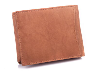 Portfel męski poziomy ze skóry naturalnej jasnobrązowy WILD - obrazek 2