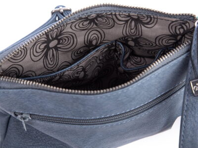 Mała torebka damska na ramię niebieska Jennifer Jones - obrazek 7