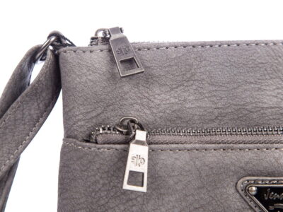 Mała torebka damska na ramię szara Jennifer Jones - obrazek 3